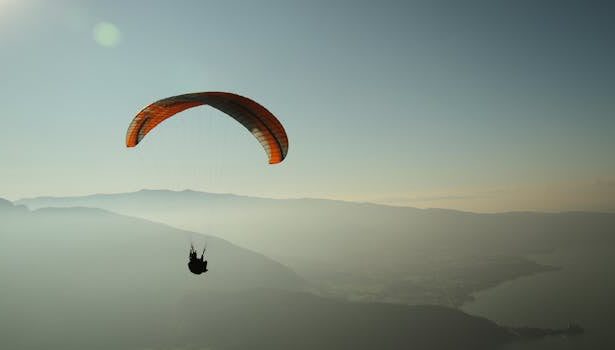 Paragliding: Free flight and admiring the landscapes from above.