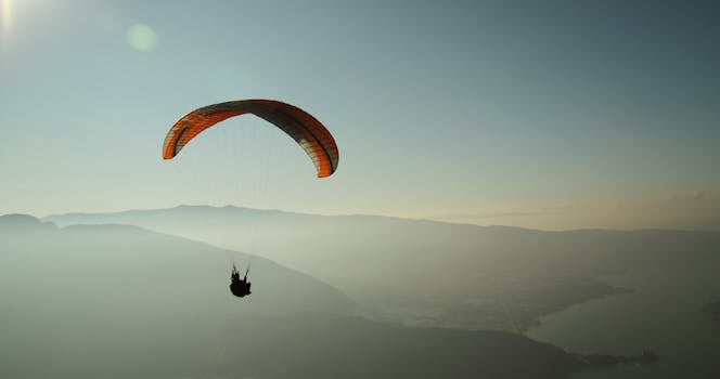 Paragliding: Free flight and admiring the landscapes from above.