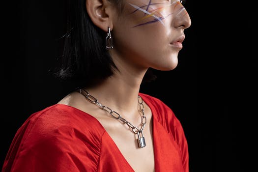 What jewelry to choose for a V-neck dress to achieve a refined look